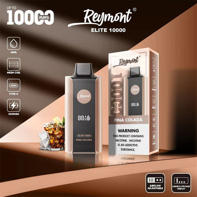エリート 10000パフ 充電可能 使い捨てのバイプ装置 1.2ohm 抵抗メッシュコイル 8 フルーツ味