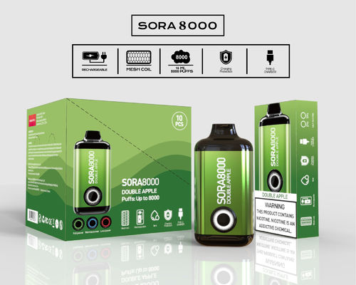 Sora000 パフ 電子タバコ 1回用 1.1ohm 14ml プリフイルドジュース