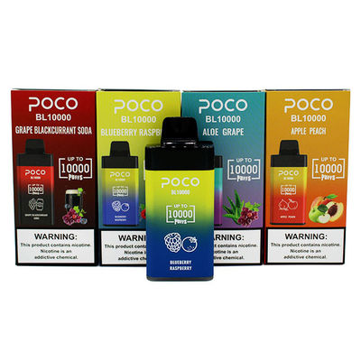 高性能デザインPOCO 10000PUFFS 20MLのE液体と5%ニックの使い捨てペンは