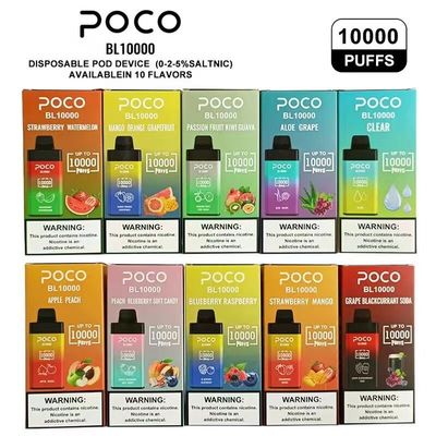 POCO BL10000 ビッグ パフ プレフィルド 使い捨て VAPE 20ml 5% Nic 650mAh 充電式