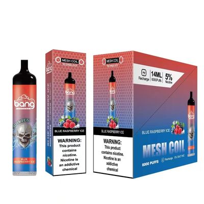 Vapeの強打王6000は利用できる工場価格1.2ohm網のコイル12の味の吹く