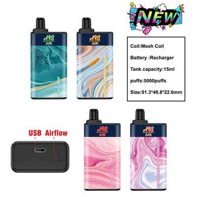950mAh会計情報システムの空気5000パフCBD使い捨て可能なVapeの装置15ml