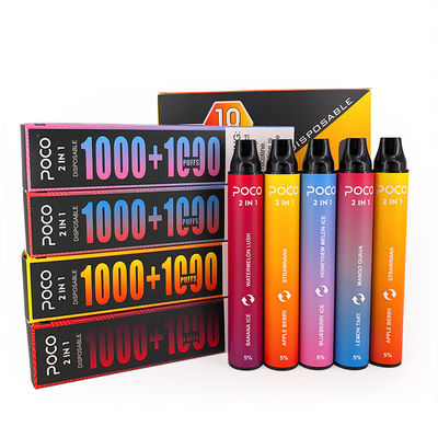 塩のニコチンの使い捨て可能なVapes 1前に満たされた5% Nic 950mAhに付きPOCO 2