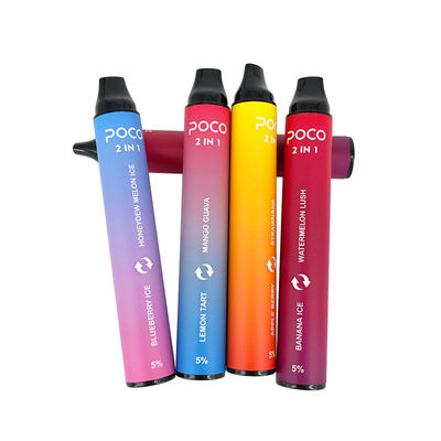 Pocoは2 1の6.0ml 950mAhがマンゴの氷の使い捨て可能なVapeのペンに風味を付けた2000のパフ二倍になる