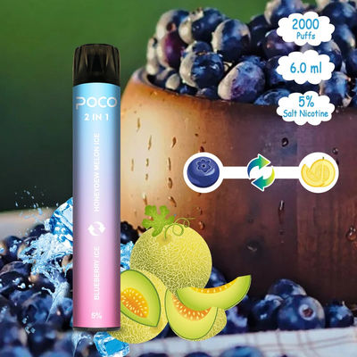 1 2000パフCBD使い捨て可能なVape装置ニコチン5%に付きPoco 2
