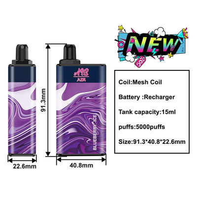 AIS Air 5000 充電式ベイプペン ソルトニコチン使い捨てペン 75g