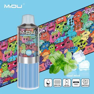 MIOU 9000 18ml 一回使用の蒸気剤 E液体 プリフィール品種 味付け