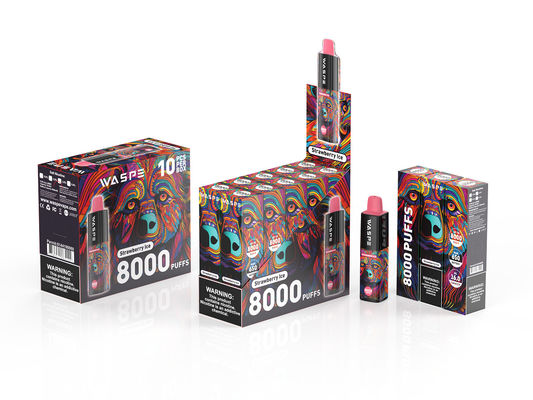 8000Puffs 空気流通機能と16MLのE液を備えた使い捨てペンは