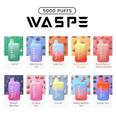 ワスペ 5000パフス E 喫煙 使い捨て バイプ 13ML 2%/3%/5% ニク 650mah 再充電可能