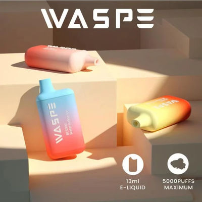 5000 Puffs Waspe 再充電可能な使い捨てのペンは,13mlのプリフィールされたジュースで