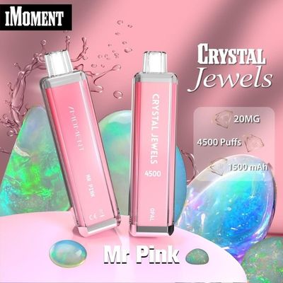 一回用ペンの水晶宝石 4500パフ メッシュコイル 15ml液体再充電式 Ecig