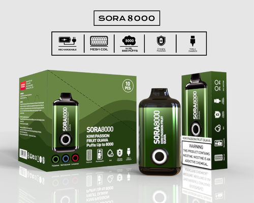 Sora 8000 パフ 再充電可能なEタバコ ミックス フルーツファルバー 使い捨てのバイプペン