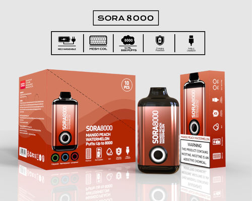 ソーラ8000パフ 1. 1オッムメッシュコイル 14ml プリフィールされたジュース