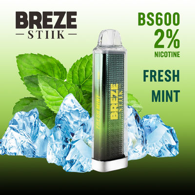 BREZE BS600 1回用vape 2ml 500mah バッテリー 耐電力 20mg