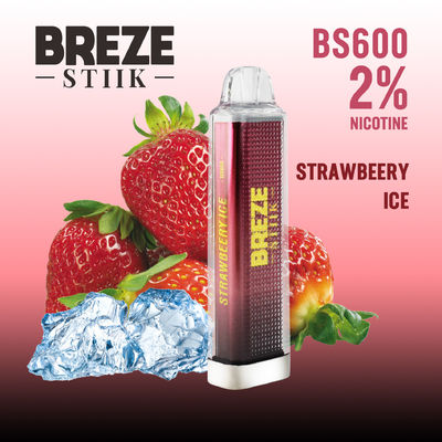 BREZE BS600 1回用vape 2ml 500mah バッテリー 耐電力 20mg