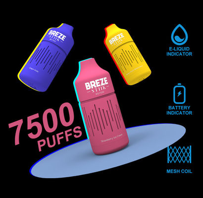 パフ数 約7500 650mAhのバッテリー容量を持つ前注入使い捨てのvape