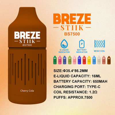 BREZE STIIK 650mAh 電池容量と丸いドリップチップ