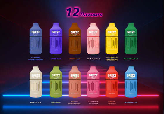 BREZE STIIK BS7500 一回使用可能なバプ 16ml バッテリー インジケーター 液体 インジケーター