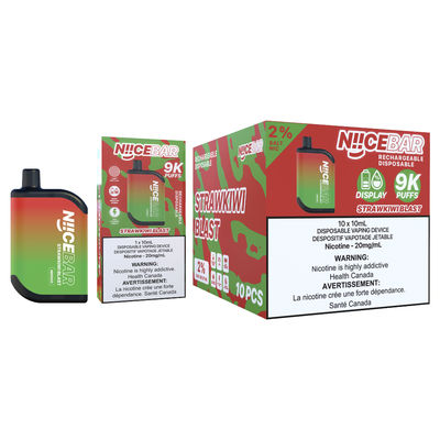 750mAh バッテリー 9000Puffs 15ml E-ジュース 使い捨て蒸発器 スティック 0/2%3%/5% Nic