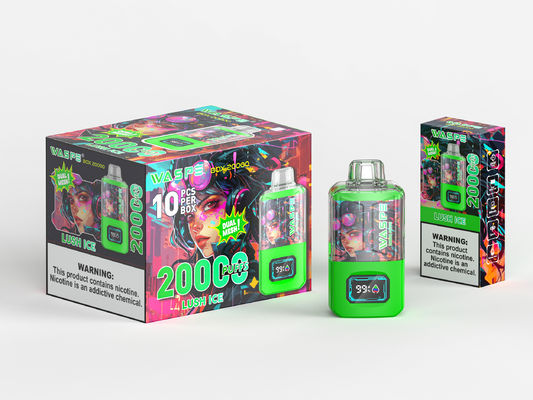 650mah RGBライト ビッグパフ 蒸気 24ml エジュースと 20000パフ Sus304 オームカラー