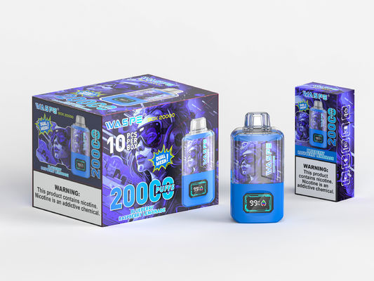 650mah RGBライト ビッグパフ 蒸気 24ml エジュースと 20000パフ Sus304 オームカラー
