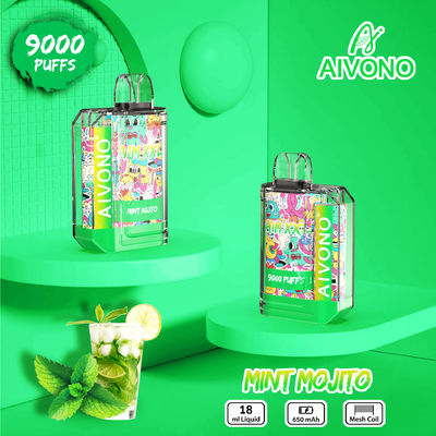 丸い滴滴先 プリフィール 使い捨ての蒸気 1.2ohm コイル 19ml 液体タイプC 再充電可能