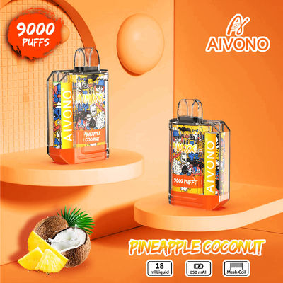 9000パフ 使い捨て 蒸気 19ml 液体 10pcs パック 80g 重量 C型 再充電可能