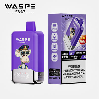 40000パフ ダブル味のワスピ FiHP 40K 36ml 前記入りの使い捨てのヴァープ